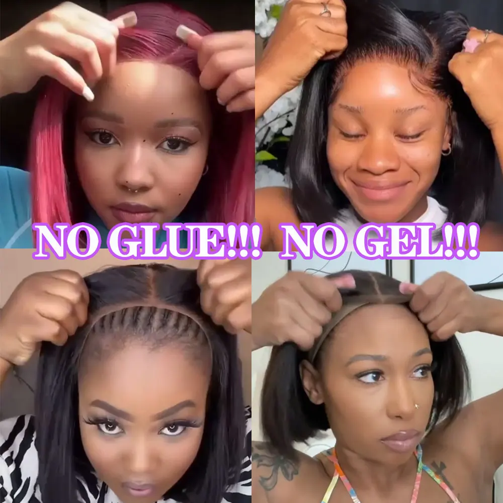 Cheap Price Short Bob Human Hair Wigs,8-14inch Mink Brazilian Lace Bob Wig,glueless Lace Front Closure Bob Wigs For Black Women