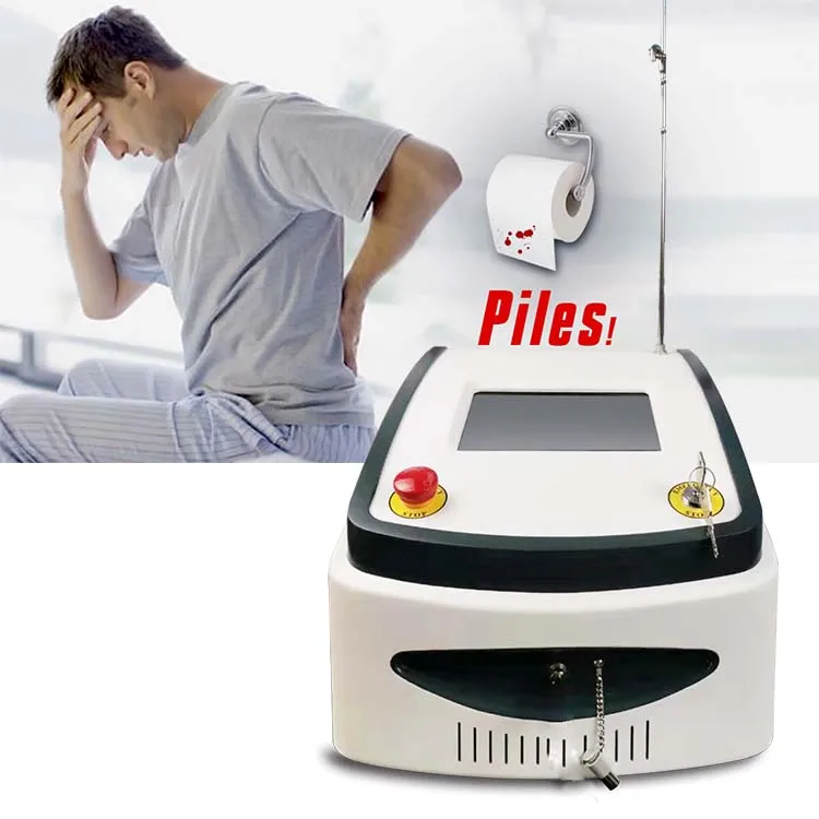 Professional infrared physiotherapy 980nm diode hemorrhoids laser device for proctology