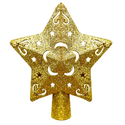 Pentagram Christmas Light Christmas Tree Hanging Top Projection Light 3D Rotating USB Tree Top Star Christmas Decoration Gifts