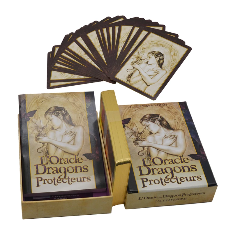 Золотые края на заказ глянцевое ламинирование колода для карточек с принтом Оракл-Таро