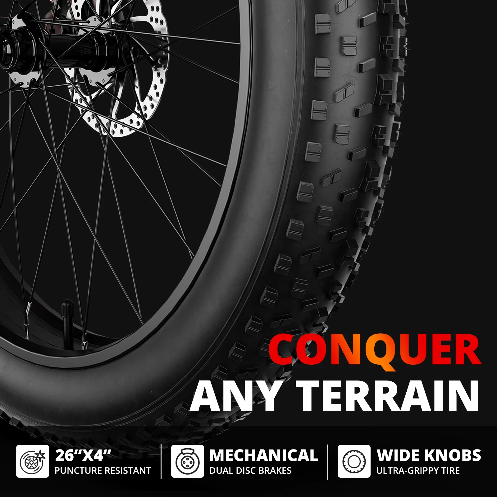 EU USA Warehouse F26 Electric Mountain Bike 1000W 48V 26*4 inch Fat tire E Bike with APP Electric City Bike Dirt Bicycle Fatbike