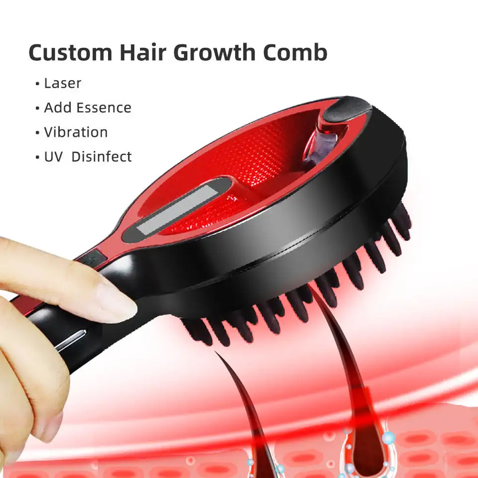 650nm Infrared Light Comb For Hair Loss Treatment Applicator Liquid Guide Laser Hair Comb For Hair Growth