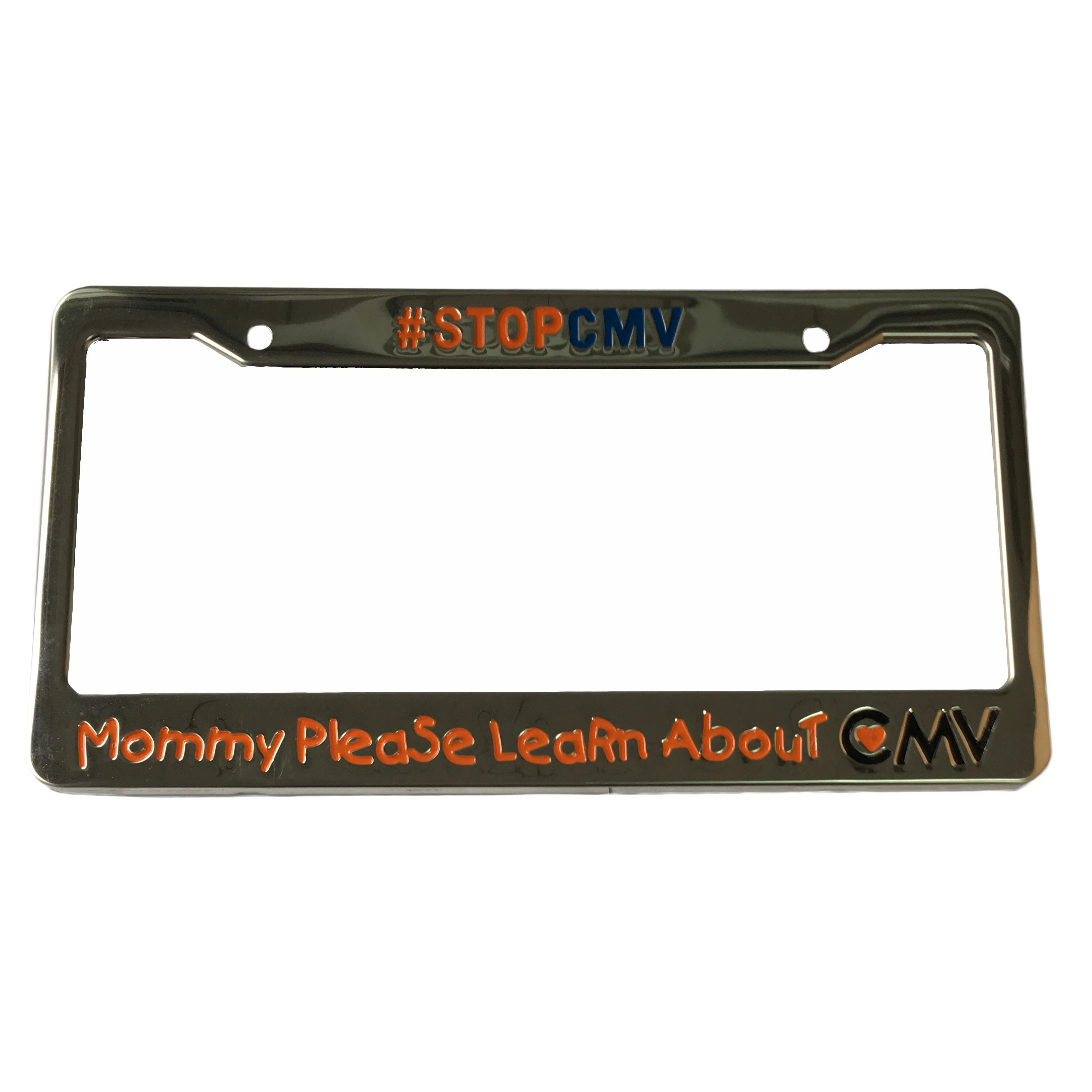 3d embossed license plate frame License plate frame