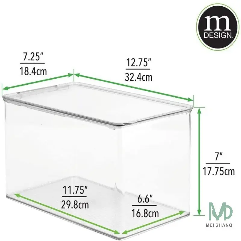 Shoes Stackable Closet Plastic Storage Box with Lid