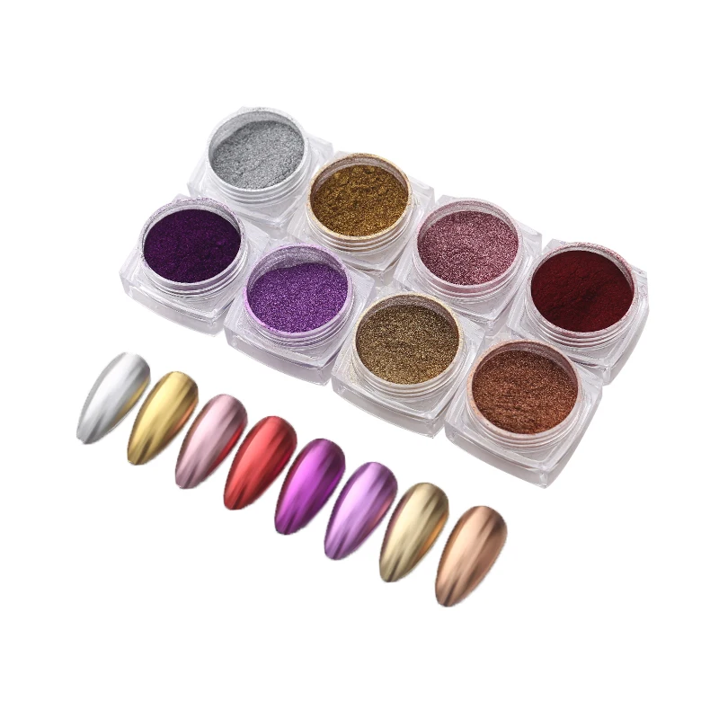 Оптовая продажа с завода, зеркальный эффект, пигмент золотой краски, 22 цвета, опциональный хромовый порошок для ногтей