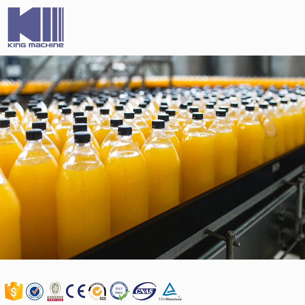 Small Scale Liquid Mango Pomegranate Papaya Juice Filling Beverage Making Production Line for 0.2-2L Bottle