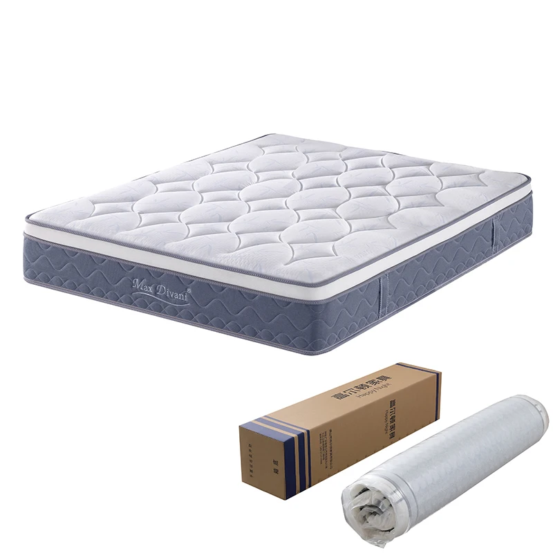 Luxury Bed Mattresses Natural Latex Sleeping Hypo-allergenic King Queen Size Memory Foam Pocket Spring Mattress