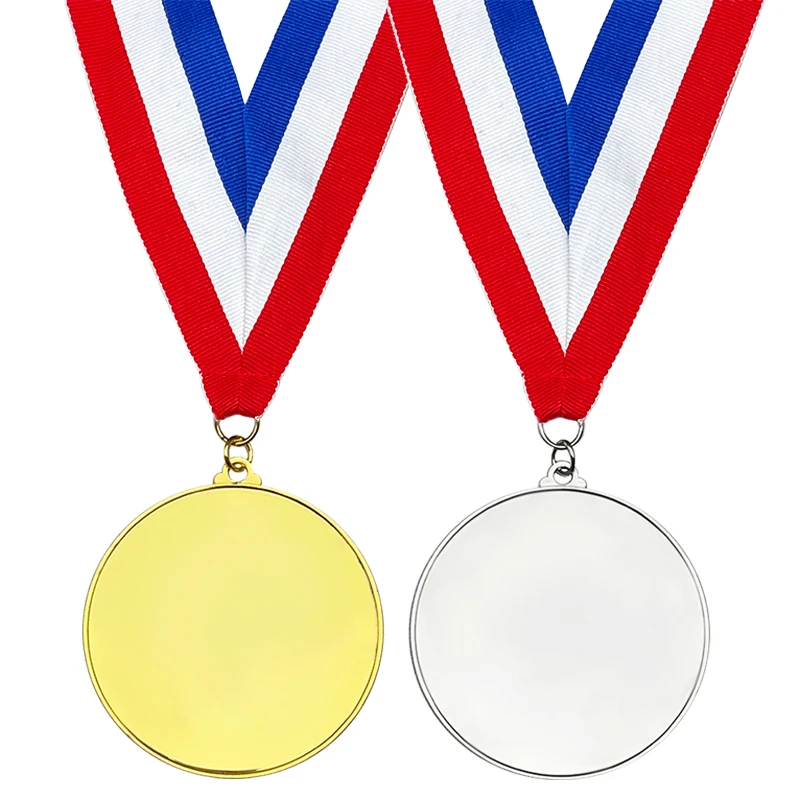 OEM Manufacture Wholesale custom gold silver basketball football sport medal blank medals