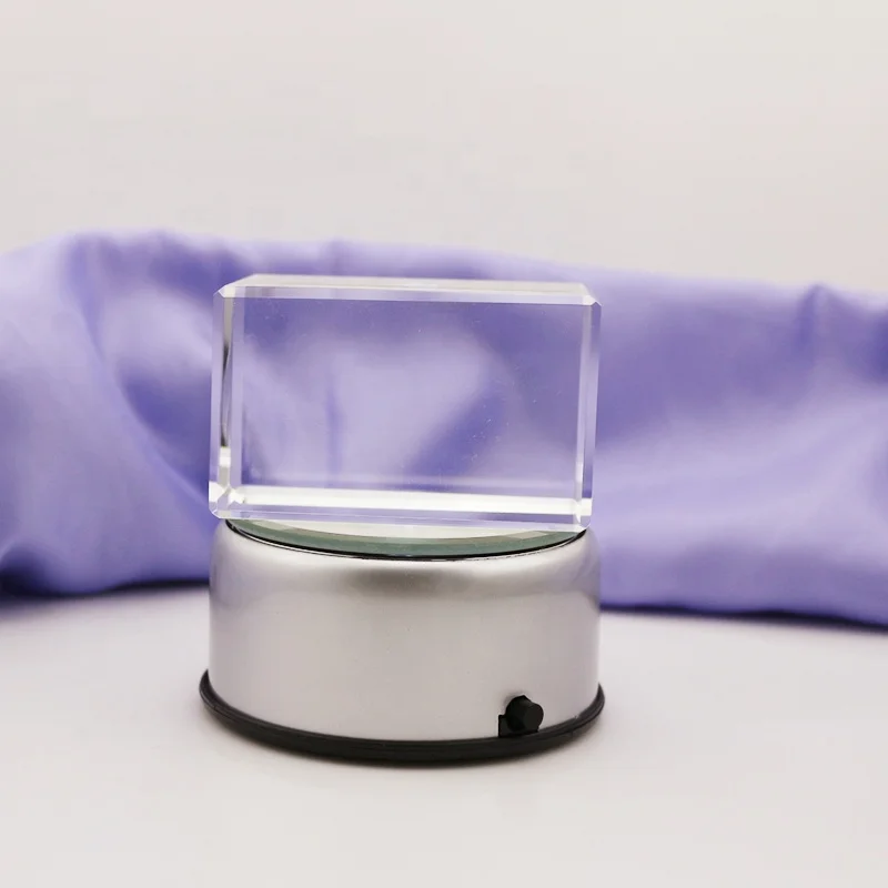 3D Розовый лазерный кристалл ручной работы со светодиодной подсветкой для свадебных сувениров