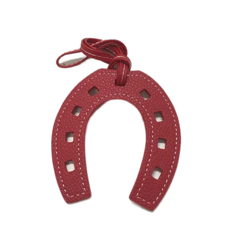 Factory creative gifts Leather horseshoe fashion bag hanging decoration U-shaped basket hanging key pendant  Purse Charm