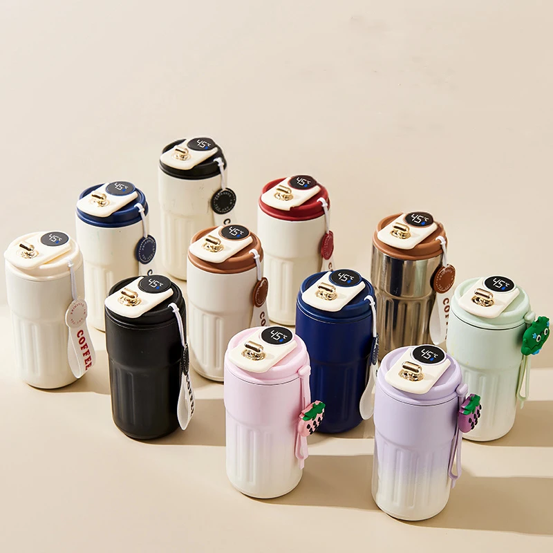 New Custom 316 Stainless Steel Thermos Cup Smart Coffee Tumbler Insulated Travel Coffee Mug With Intelligent Temperature Display