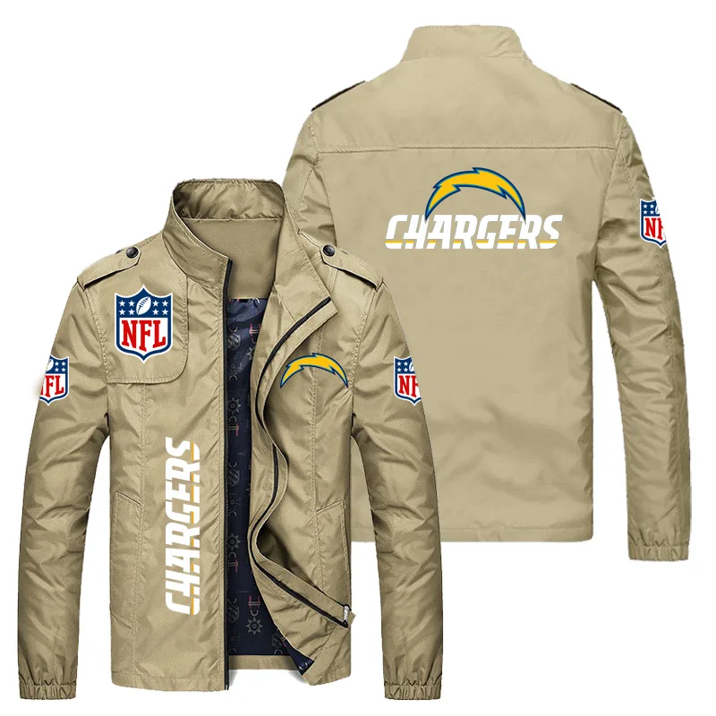 NFLE Chargers Hip Hop Jacket Men Cotton Casual For Leather Jacket Motorcycle Spring Men Jackets