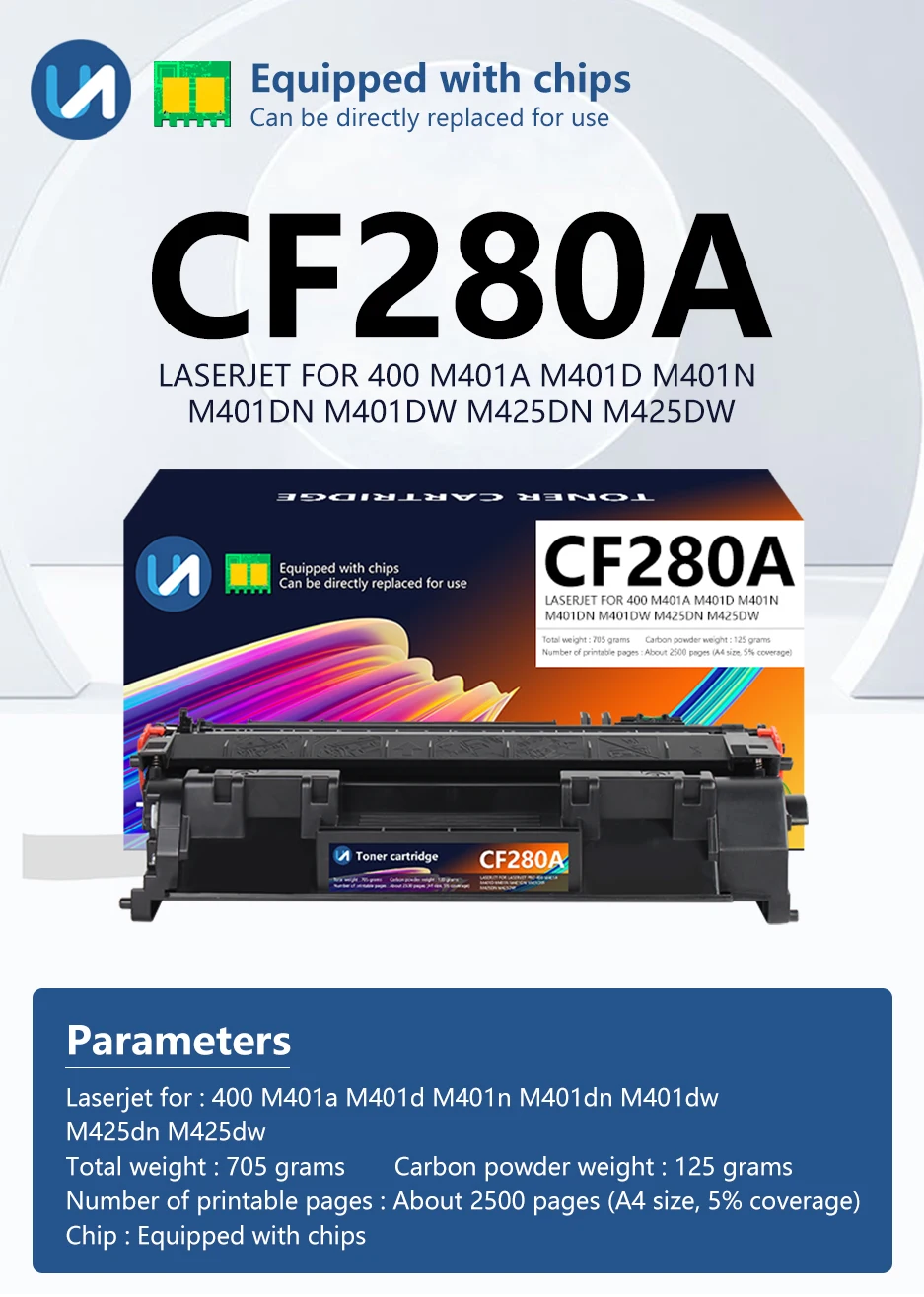 CF280a для HP подходит лазерный принтер M401dne M401dw Pro 400 MFP M425dn M425dw M401a M401d M401n M401dn