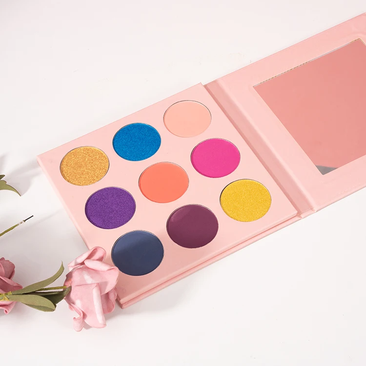 No logo vegan cruelty free 9 colors natural eye shadow custom private label high pigment matte shimmer glitter makeup eyeshadow
