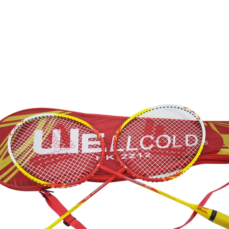 Light Weight Slim Steel Beginners Badminton Racket Set with Shuttlecock Entry Level