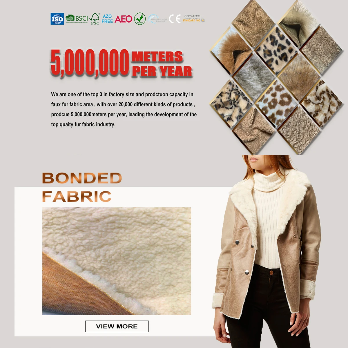A Grade Wholesale Cheap Price And High Quality Polyester Tweed Woolen Fabric Stock Lots