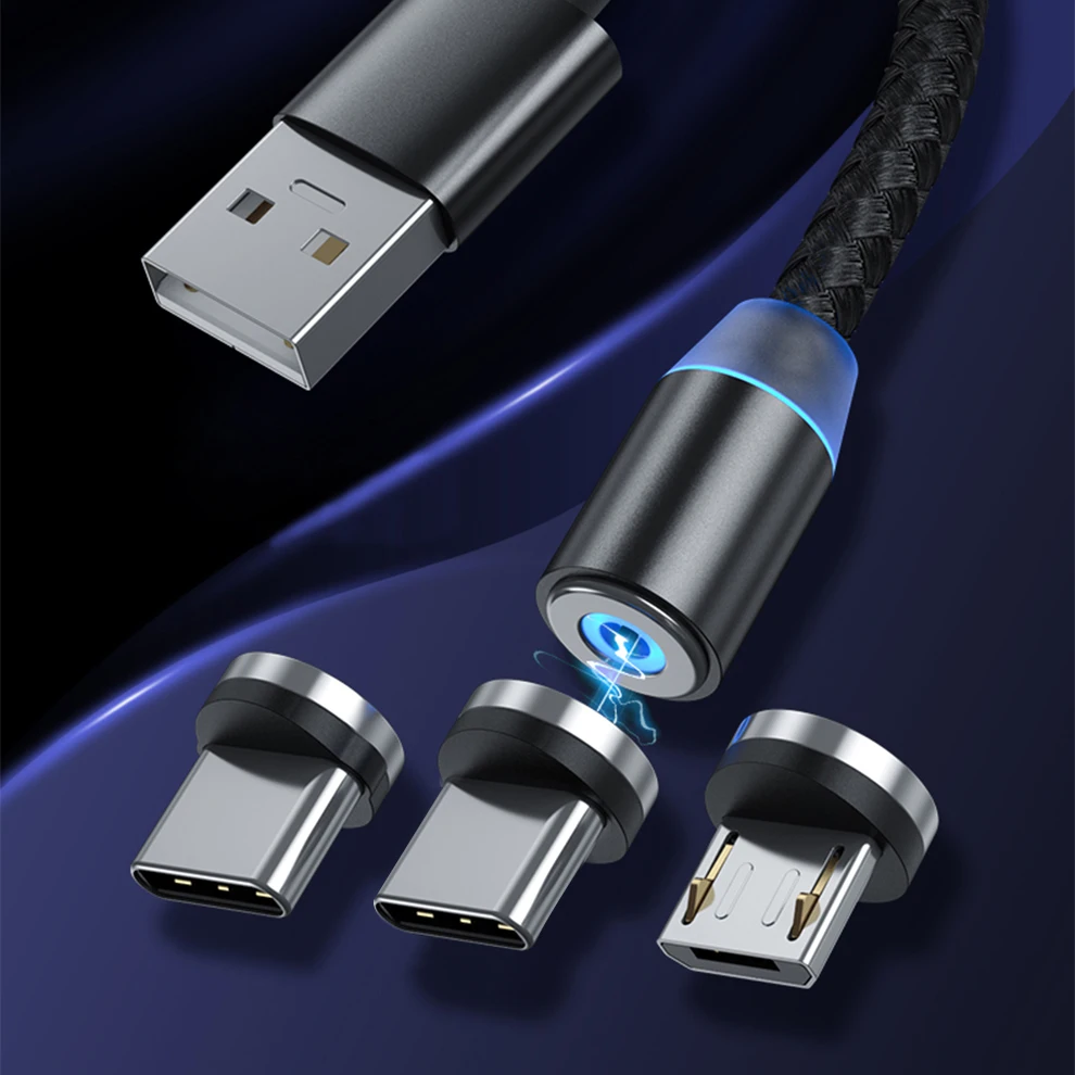  Devia Магнитный 5V 2.1A Быстрая зарядка Micro-Usb Стандартный кабель передачи данных 1 м 3 фута Тип c Usb алюминиевый сплав нейлоновый