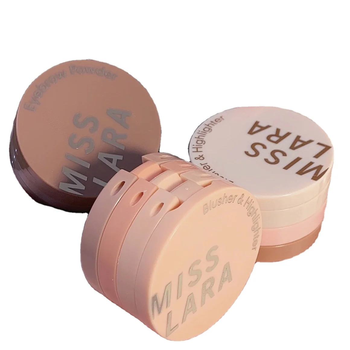 New high-gloss blush pearl with flash brighten lying silkworm natural eyebrow powder eye shadow box cross-border makeup