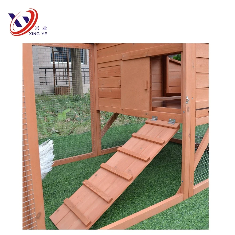 Classical large wooden chicken coop chicken hen house with wheels