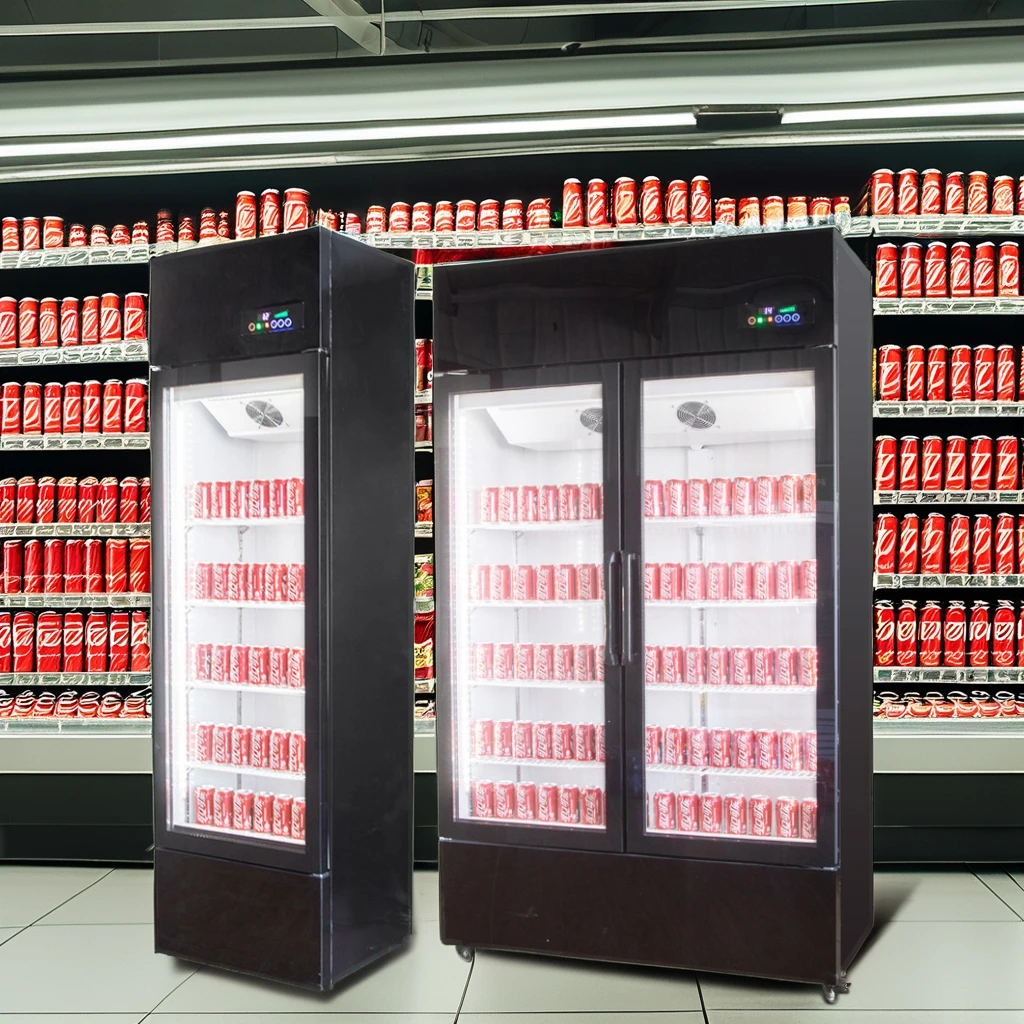Commercial Upright Cooler Single 400L PEPSI Display Chiller Electric Vertical Beer Refrigerator Store Cake Drink Portable Cool