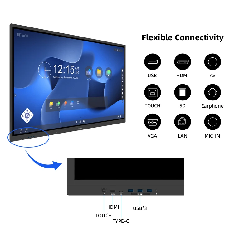 China Manufacture IQBoard EDLA Touch Screen Digital Interactive White Boards 100 Inch Mother Board for Interactive Panel