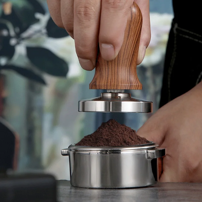 Adjustable Self-Leveling Tamper Press Coffee Espresso Tamper 51mm 53mm 58mm Premium Barista Tamper with Calibrated Spring