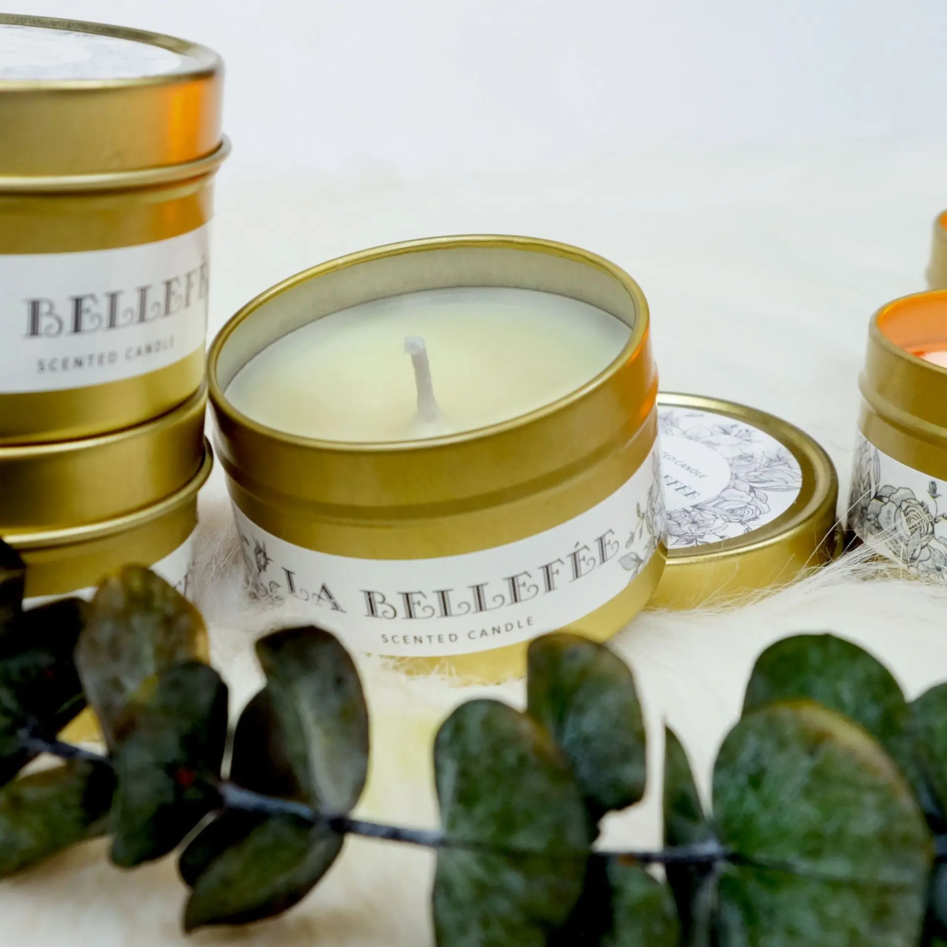 wholesale custom luxury black scented soy wax candle christmas candles