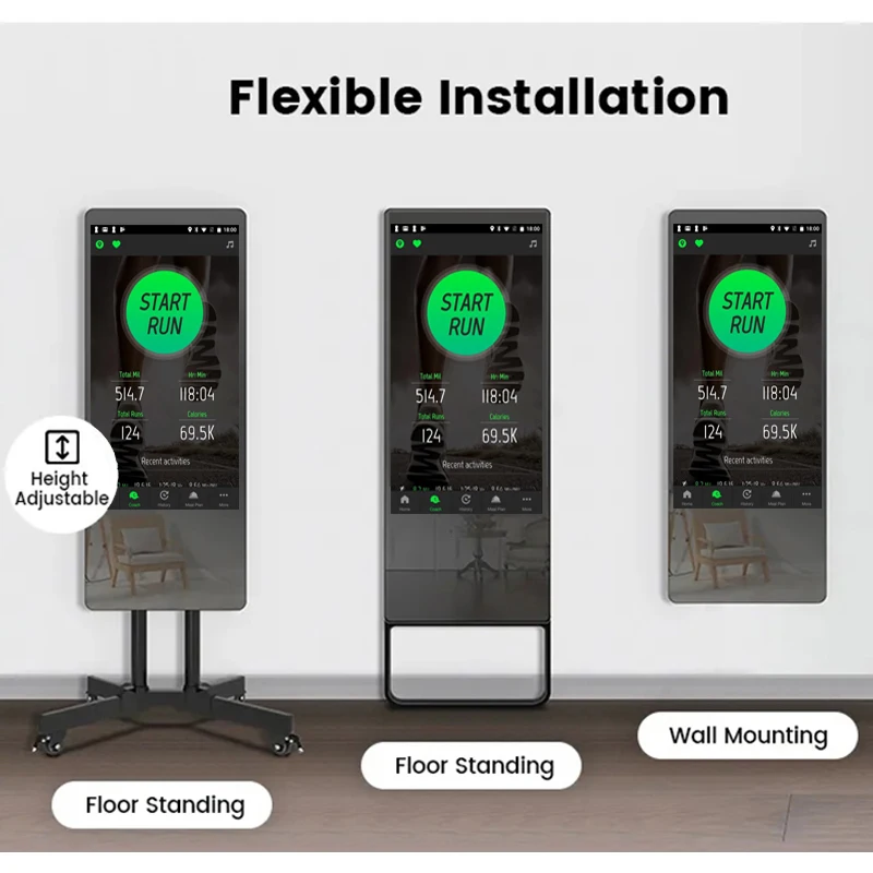 Factory Price smart Fitness Mirror With Weights Waterproof Fitness Smart Mirror 43inch Touch Screen Mirror gym Smart