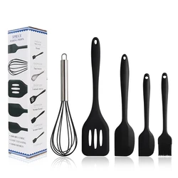 Wholesale Factory Source Kitchen Cooking Utensils Set Silicone Pastry Whisk Spatula Sets