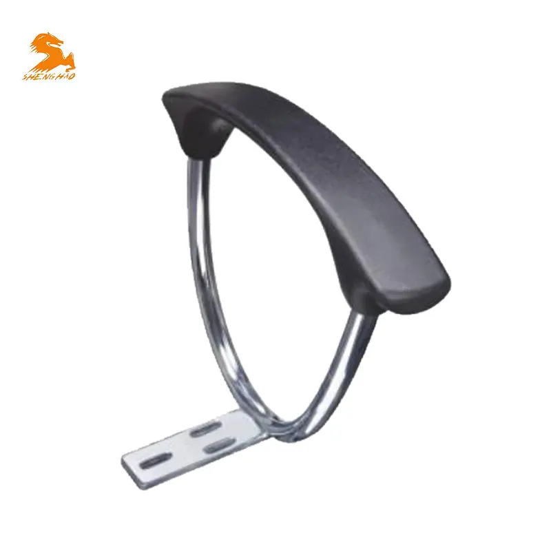 Shenghao PU Surface Chair Aluminum Alloy Die-cast Polished Office Chair Swivel Chair Iron Electroplated Plastic Armrest