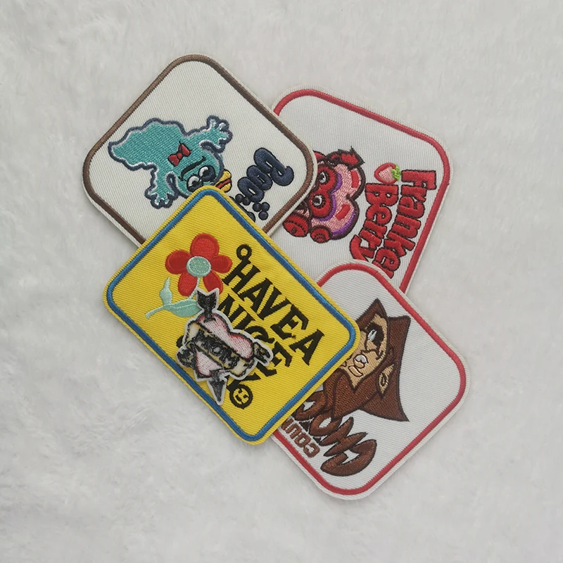 Hot sale baseball football embroidery iron on round sports team patches for jersey hat small flag custom embroidery patches