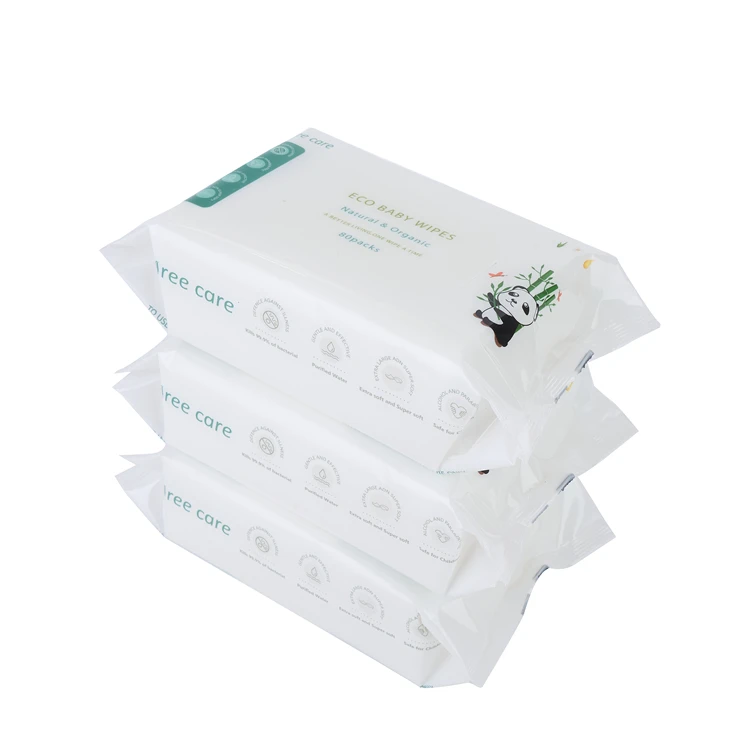 Kiwi facmily loved and design eco friendly compostable bamboo baby wet wipes