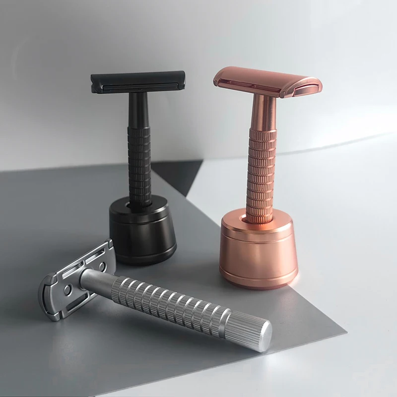 Metal Holder Razor Base and Support Bathroom Shower Shaver Base Metal Razor Holder