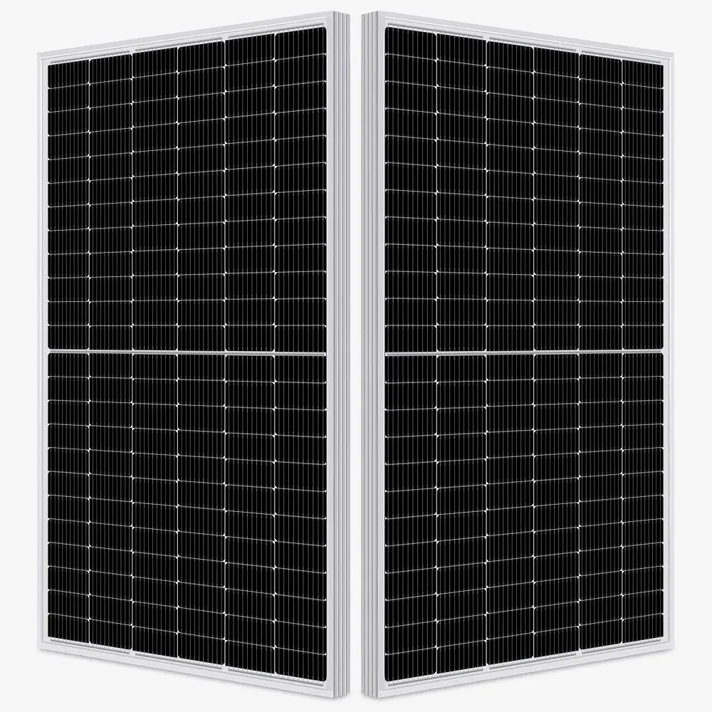 monocrystal bifacial solar panel 440w 450W 460w half cell MBB 24V panel solar USA Stocking for US market