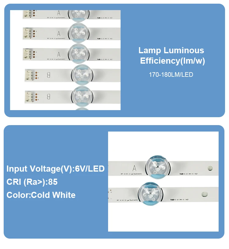 TV-015 ТВ LED подсветка полосы 5 + 6 led LG 60 фунтов лёгкий нейлоновый трос для INNOTEK DRT 3 0 '-B Тип REV01 ПОДСВЕТКА свет бар