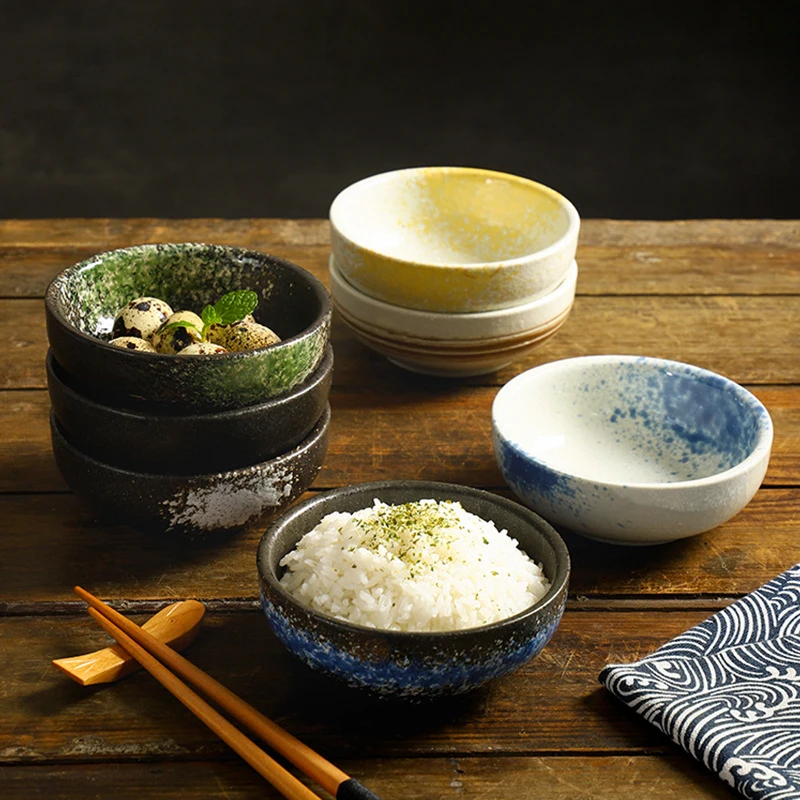 wholesale cheep price deep ceramic 4.7 inch rice bowl noodles bowls ware for japanese restaurant dining porcelain pottery bowl