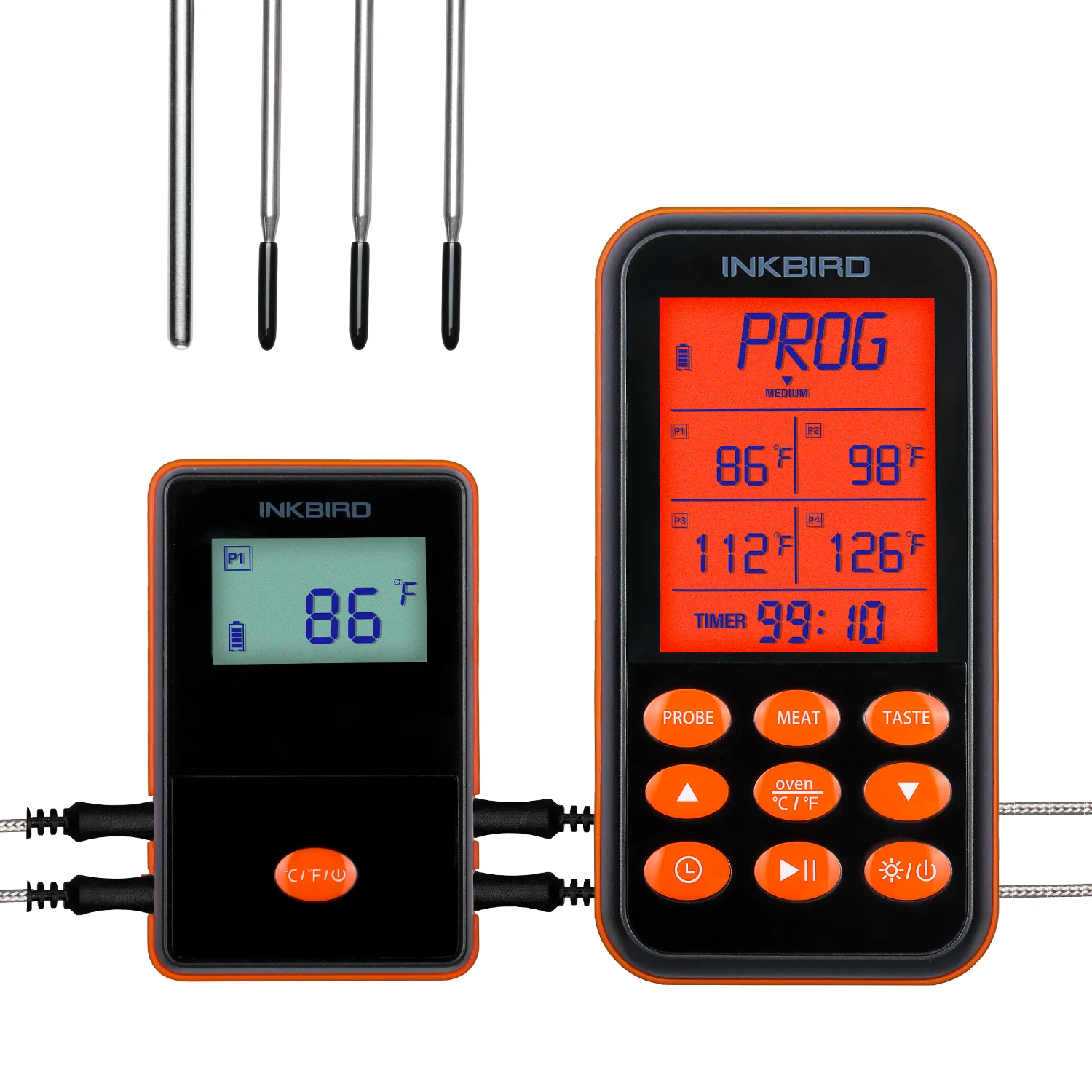 Inkbird IRF-4S smart remote grill thermometer with 4 probes