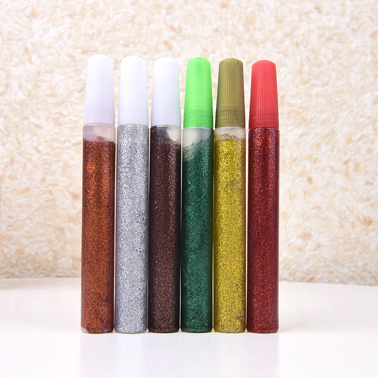 2022 New Style Kids Decoration Diy Painting Eco-friendly Glitter Glue Pens Washable Glitter Glue For Crafts