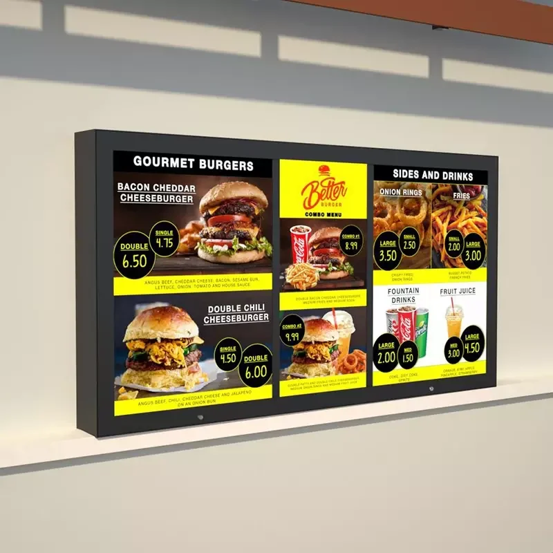 Wall Mounted Lcd 86Inch High Brightness Ultra Slim Uhd 4K Monitor Android Lcd Signage Tv Outdoors Display