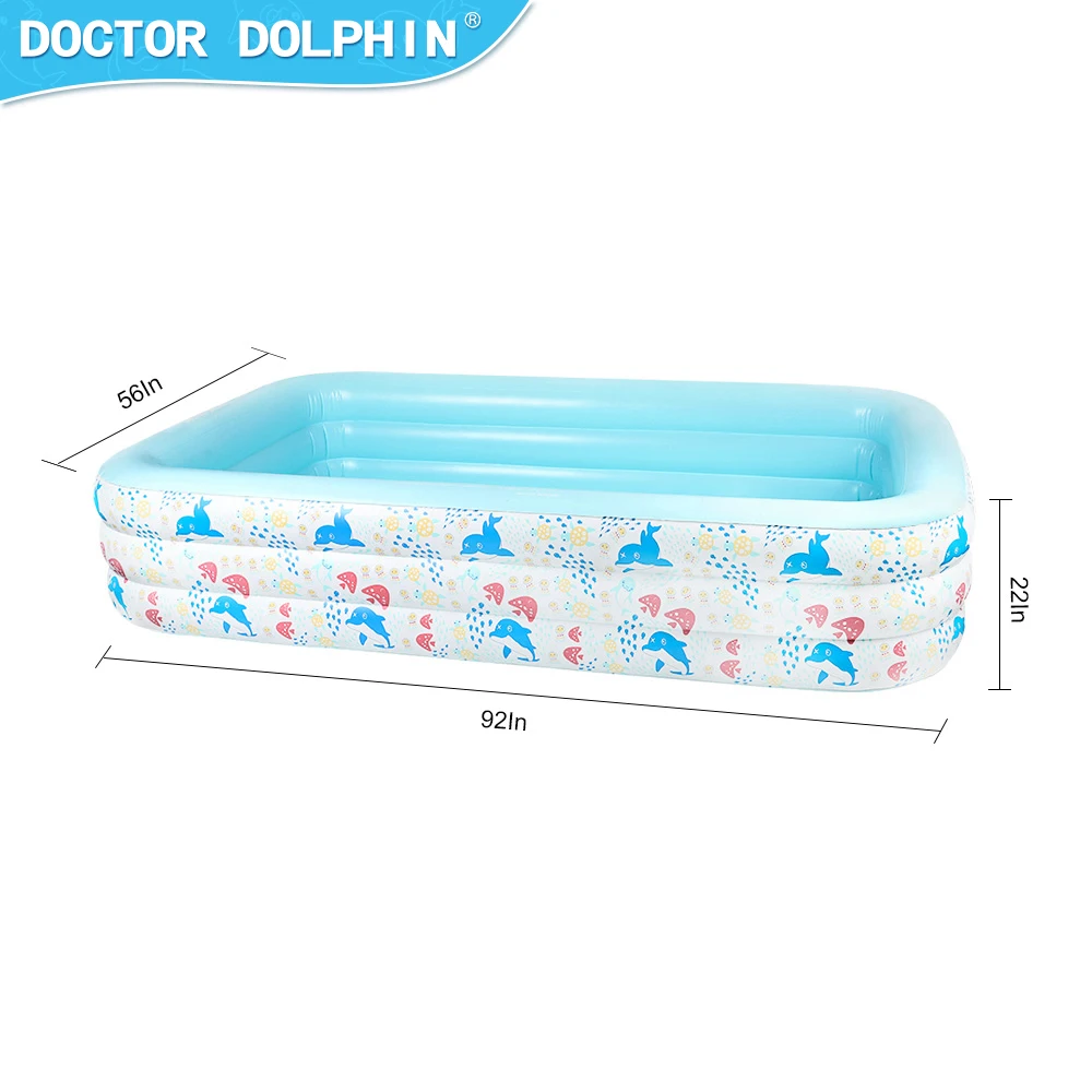 Doctor Dolphin Factory PVC Summer Outdoor Ground Portable Water Games Toy Family Kid Pool Inflatable Swimming Pool