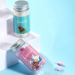 Natural Solid Chewable Toothpaste Pills  Vegan Teeth Whitening Toothpaste Tablets