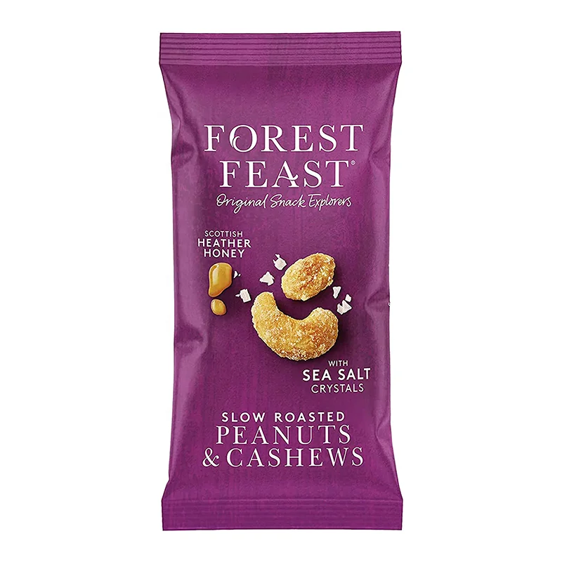 Customized Printed Packing Mylar Bag for Cake Energy Bar Packaging Chocolate Candy Middle Sealed Edible Food Pouch Bag
