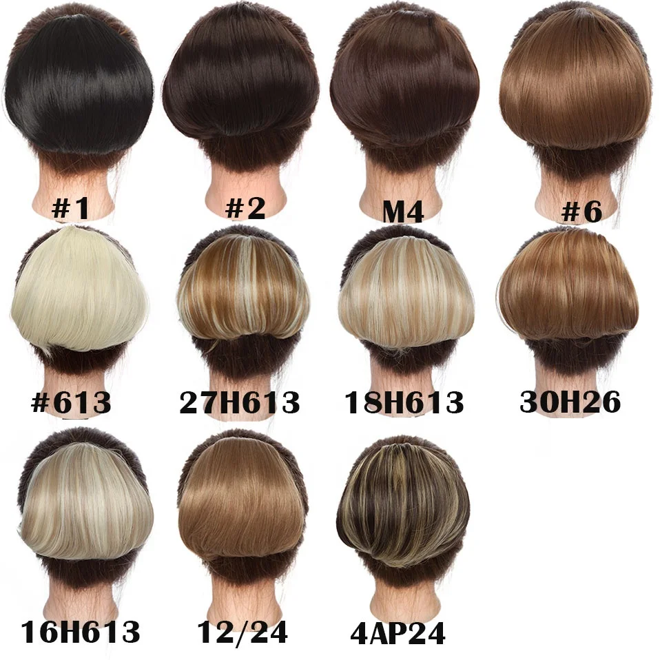 Шиньон Snoilite с зажимом для наращивания волос в стиле Хепберн, прямой шиньон с кулиской, синтетический шиньон с пончиком