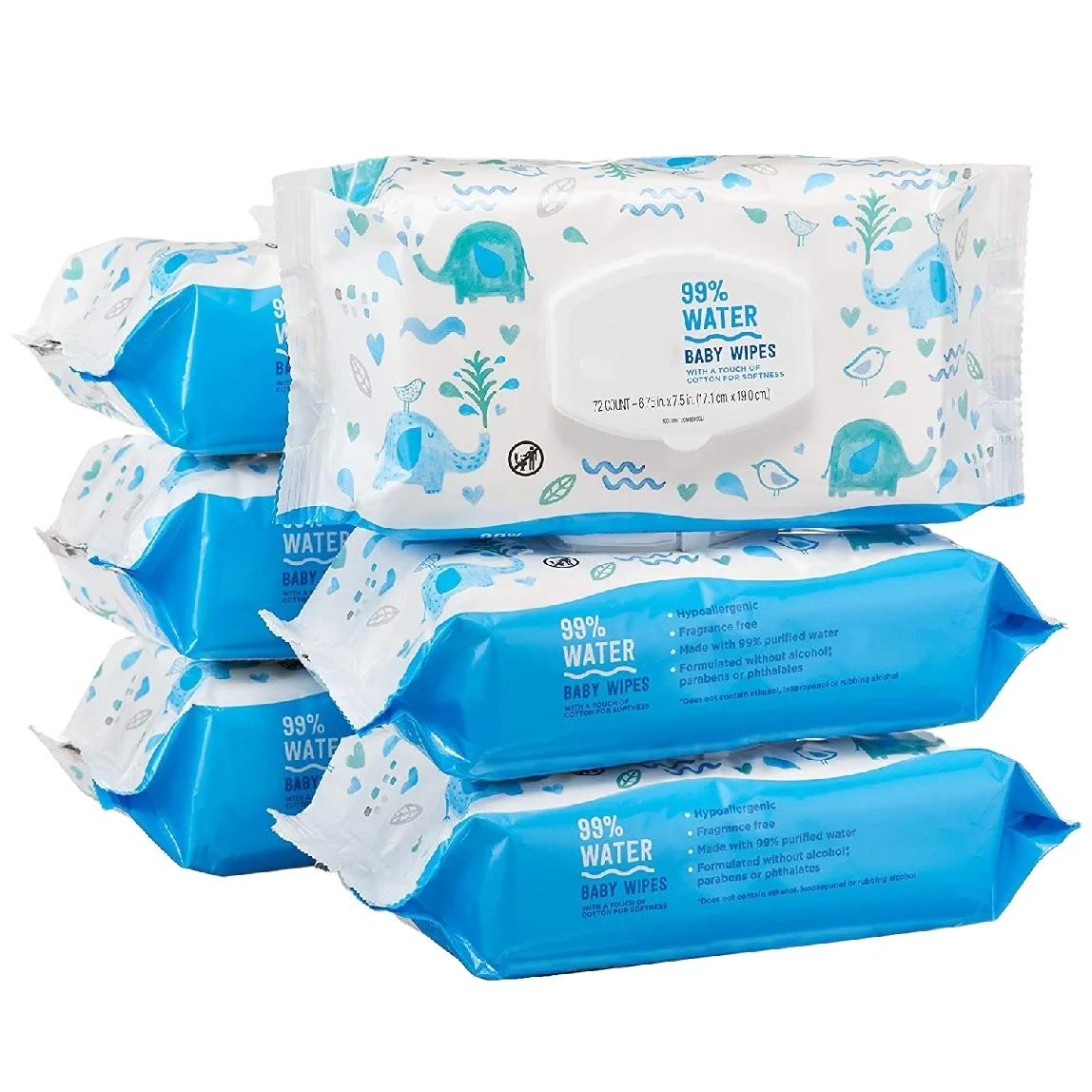 Новое поступление органические детские влажные салфетки Boom 99% для чувствительной