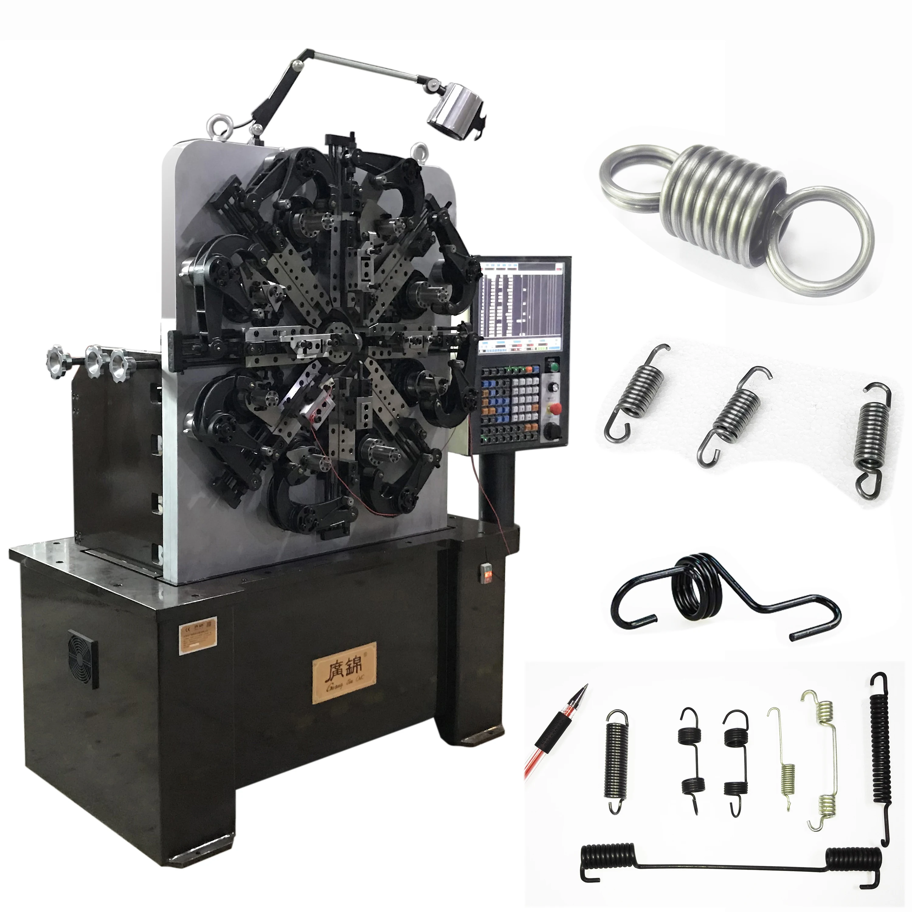 4 mm automatic spring forming machine producing wire hose clamp and double wire pipe clips