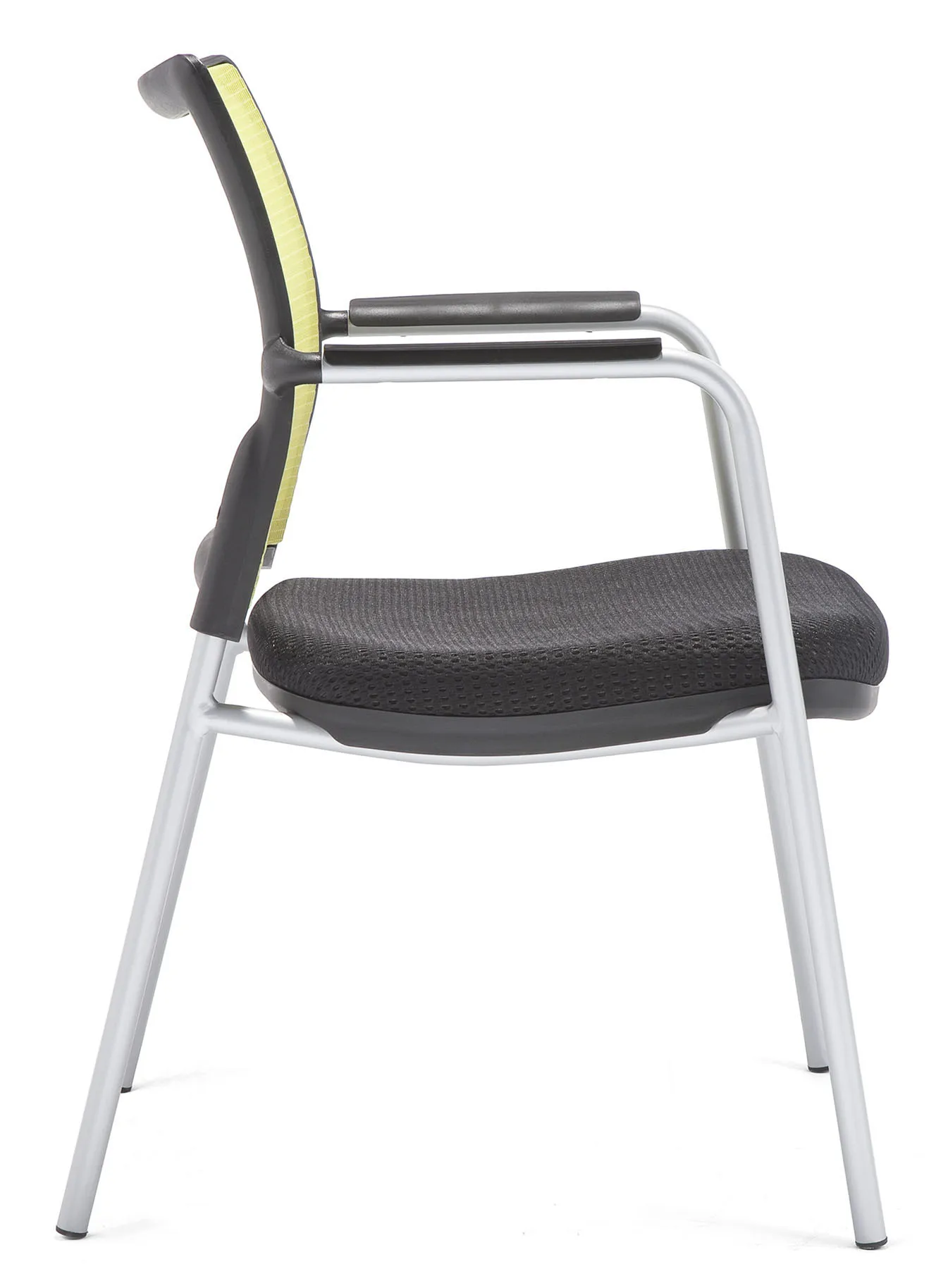 GS-1773 Conference Visitor Reception Chair Comfortable Breathable Mesh with 4-Leg PP Armrests