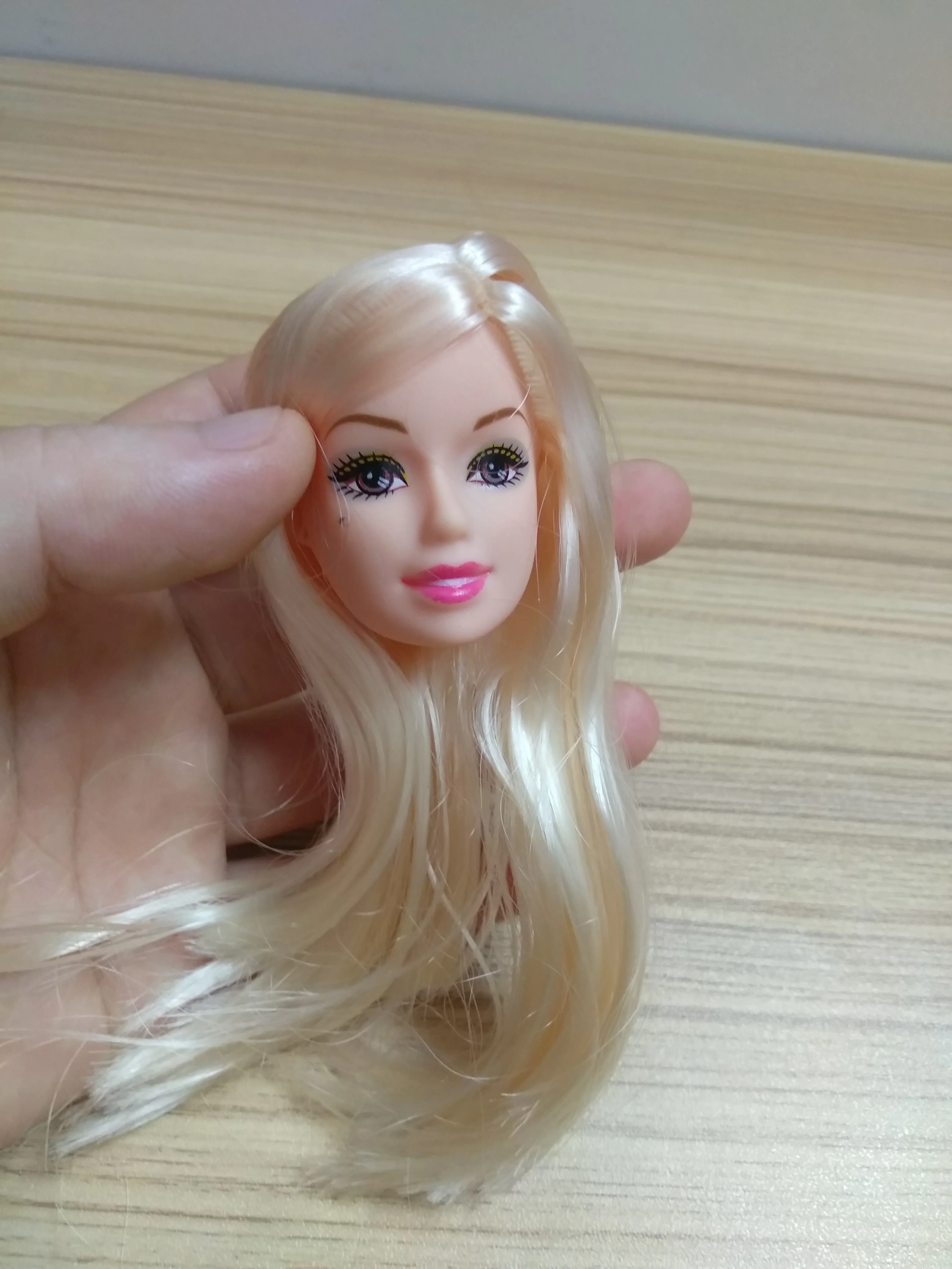 OEM half ready toy 11 inch  doll head with short hair doll head toy accessories