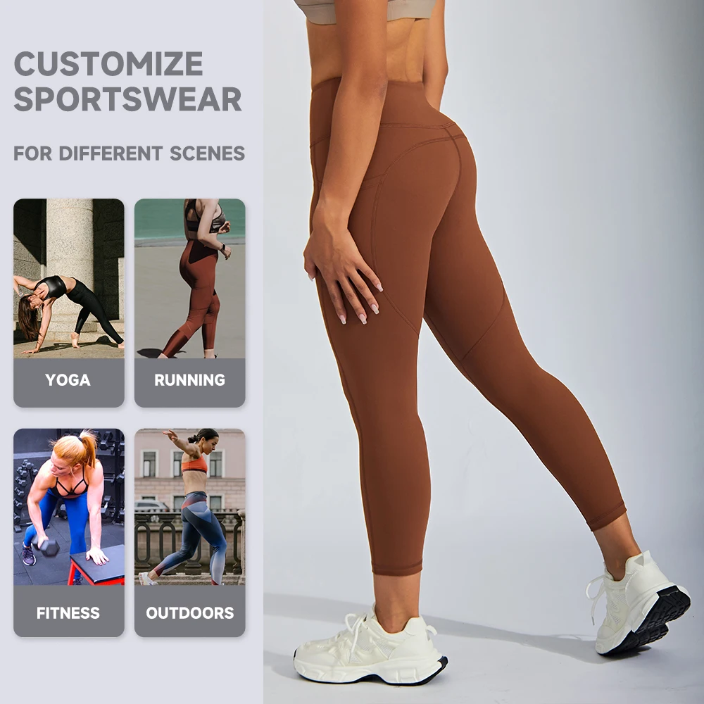 JIEJIN High Quality 2024 Elastic Soft Skin Butt Lift Leggings Tight Yoga Pants Leggings For Women