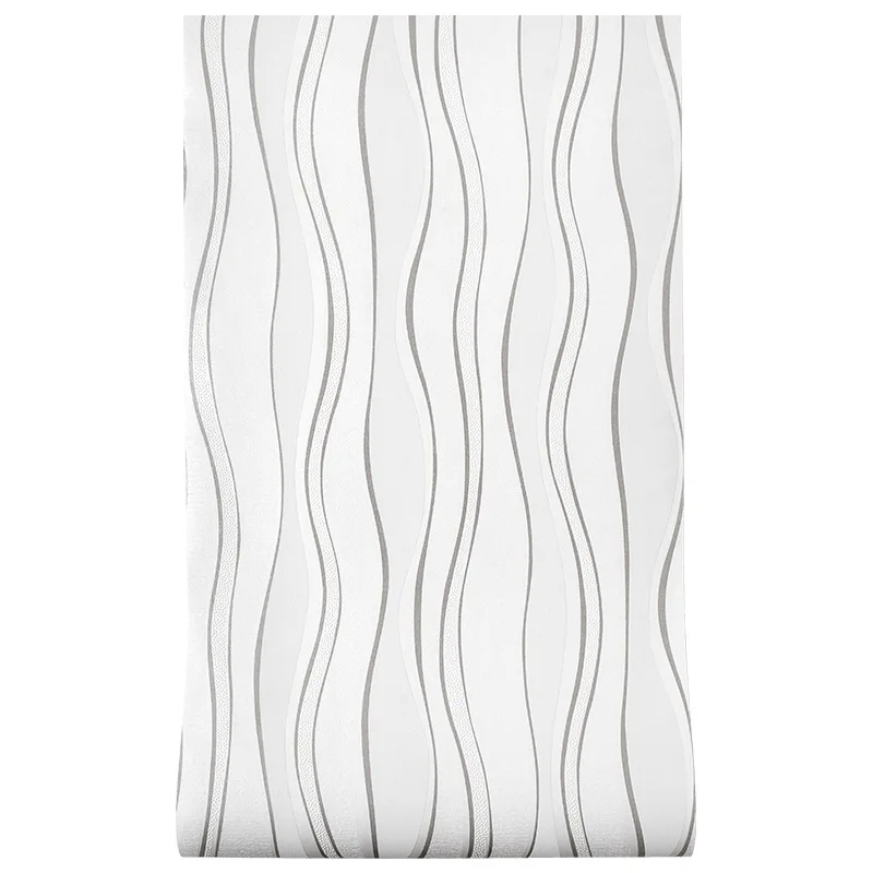 Modern Simple Nonwoven Wallpaper Vertical Stripes 3D Wallpaper For Livingroom