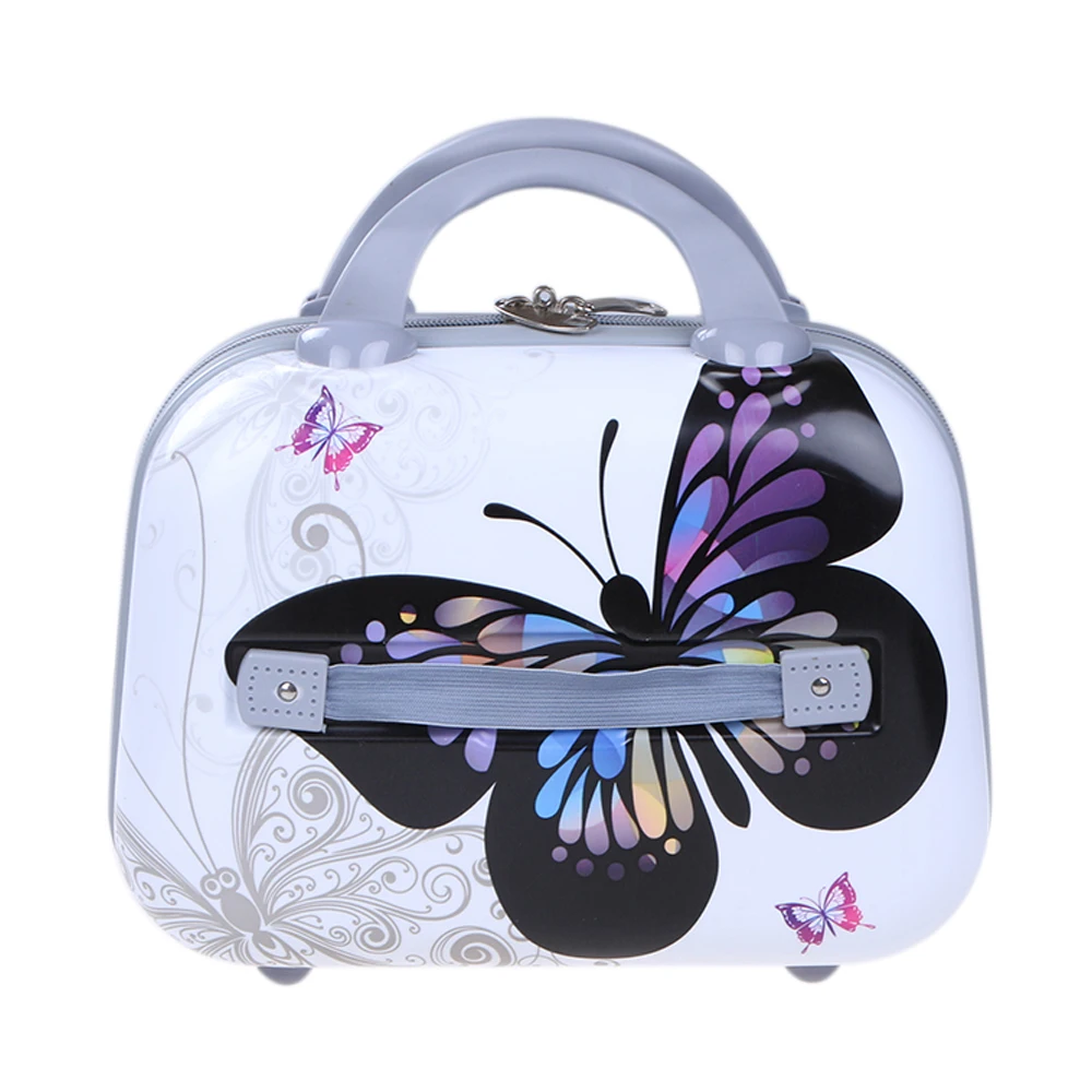
Fashion Print 3D Butterfly PC material 2 piece makeup bag cute cosmetic case 